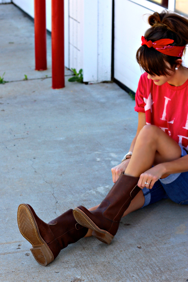 Red, White and Boots