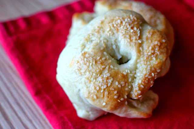 homemade sesame seed bagels