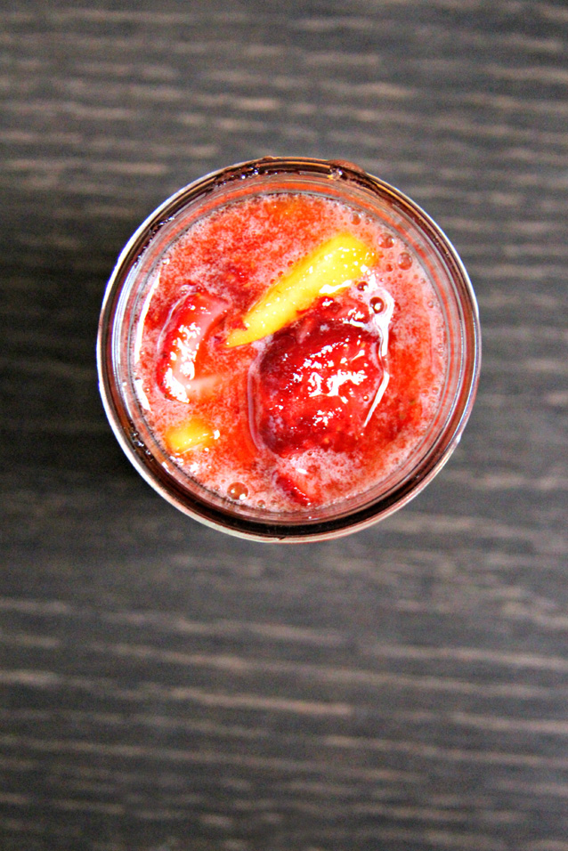 strawberry peach freezer jam