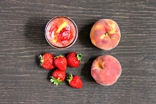 strawberry peach freezer jam
