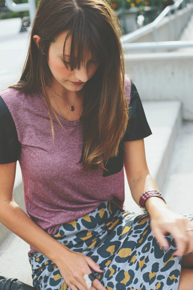 black leather jacket