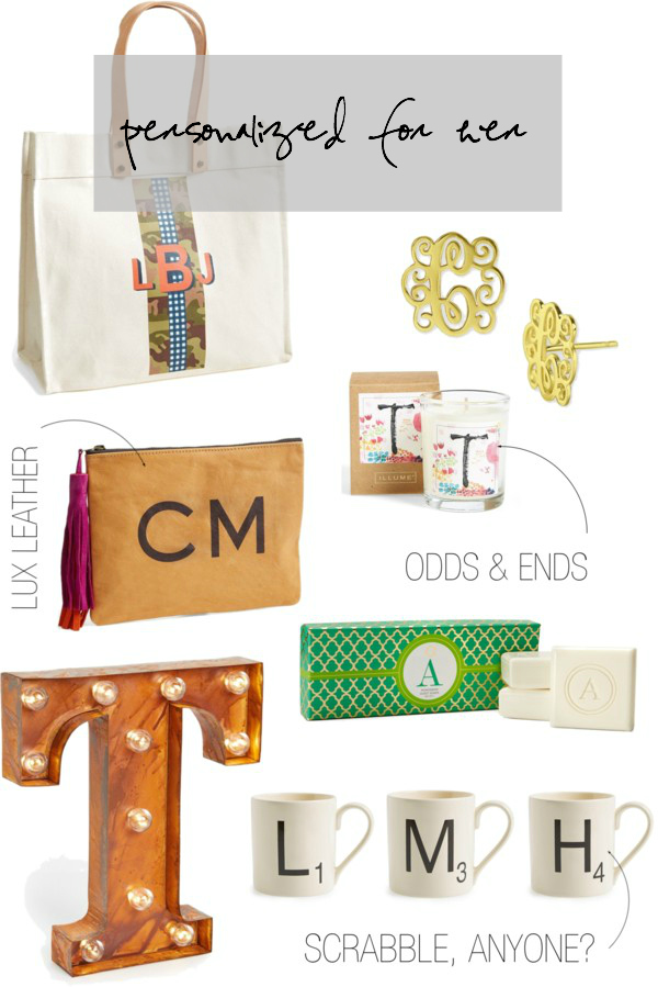 holiday picks: personalized for her