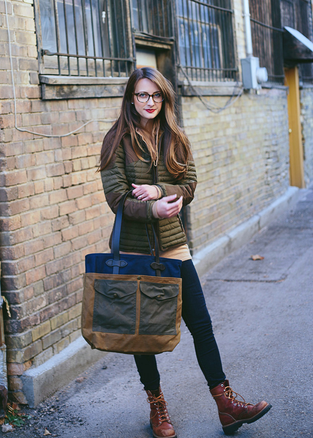 winter neutrals & a filson bag