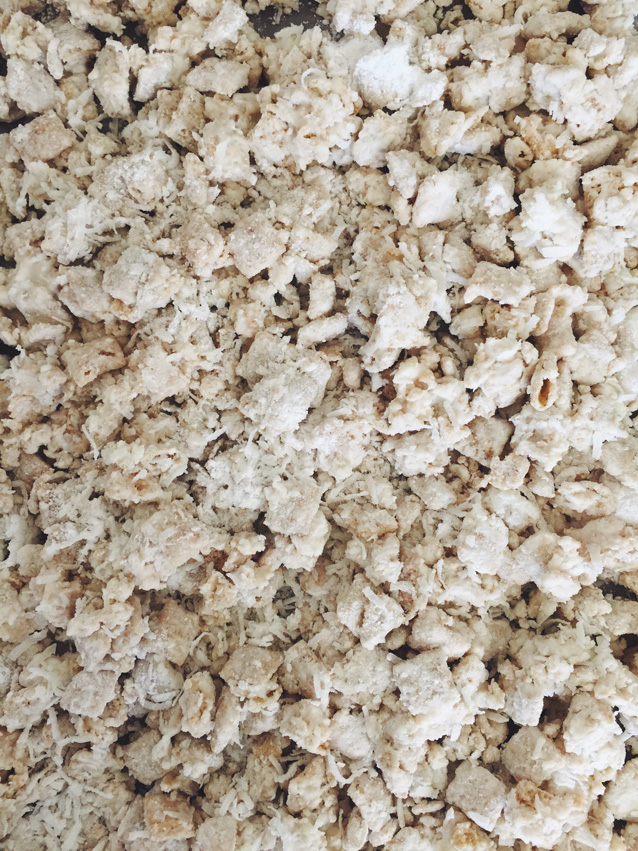 white chocolate coconut muddy buddies