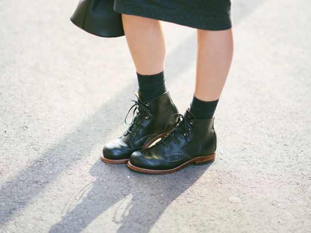 charcoal and a bucket bag
