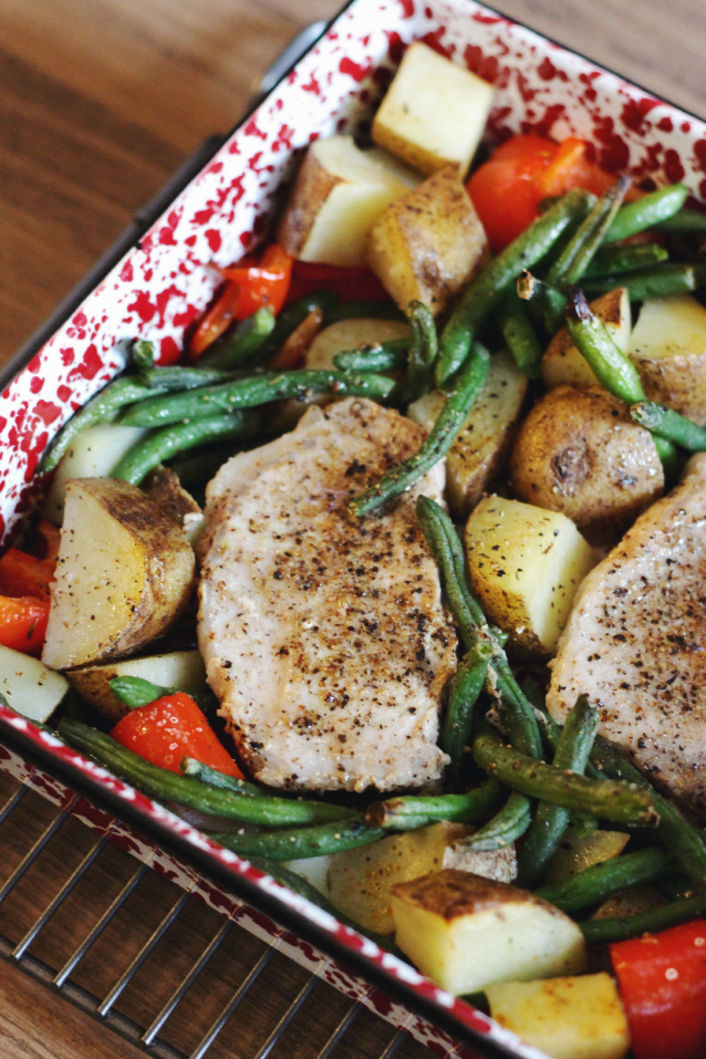 Peppered Pork Chops and Veggies - Finding Beautiful Truth