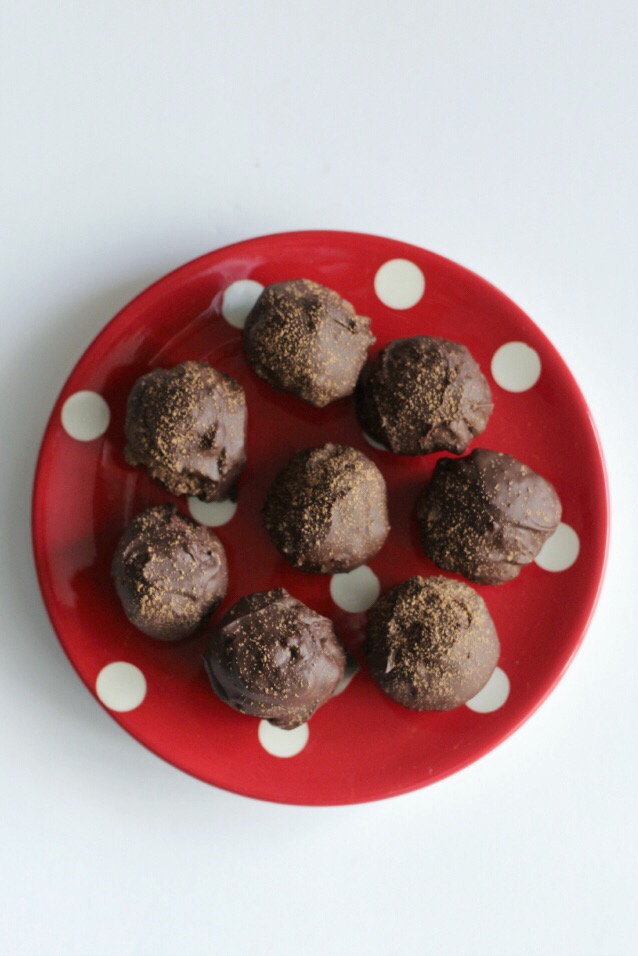homemade red velvet truffles