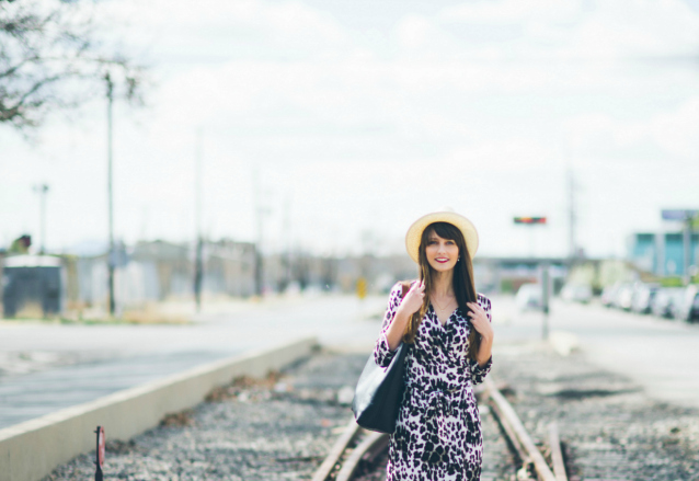 dvf printed wrap dress
