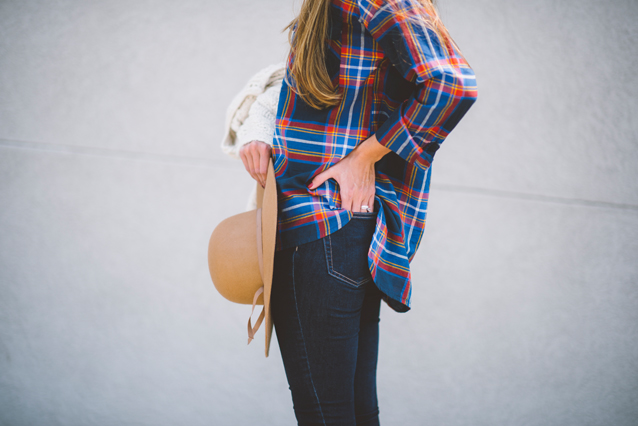 finding beautiful truth, fall layers, plaid tunic