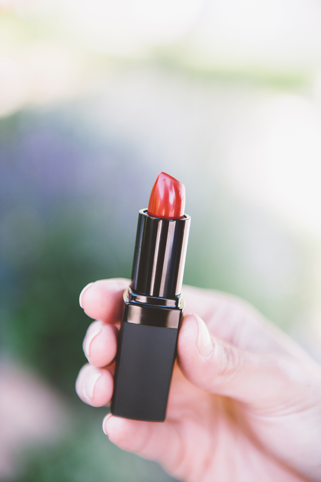 finding beautiful truth, red lipstick, transitional makeup