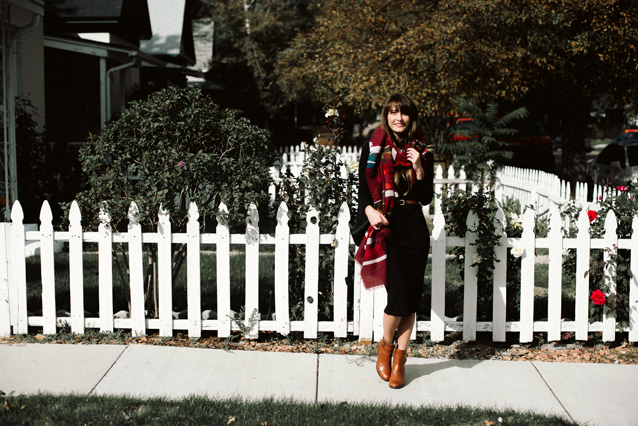 finding beautiful truth, sweater dress, blanket scarf
