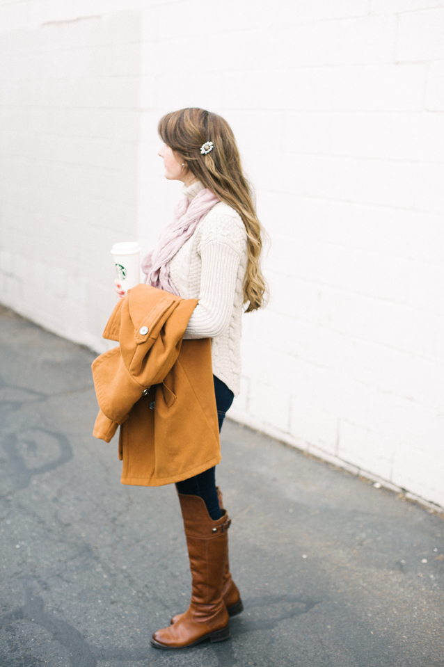 camel coat, finding beautiful truth, OTK boots