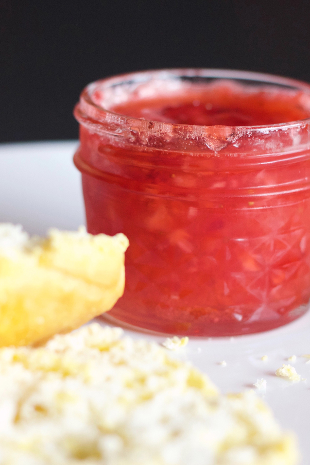 strawberry freezer jam, finding beautiful truth, jam recipe
