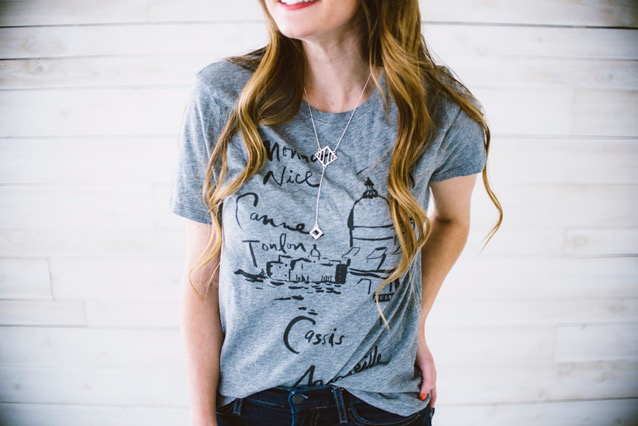 statement jewelry, finding beautiful truth, styling a graphic tee