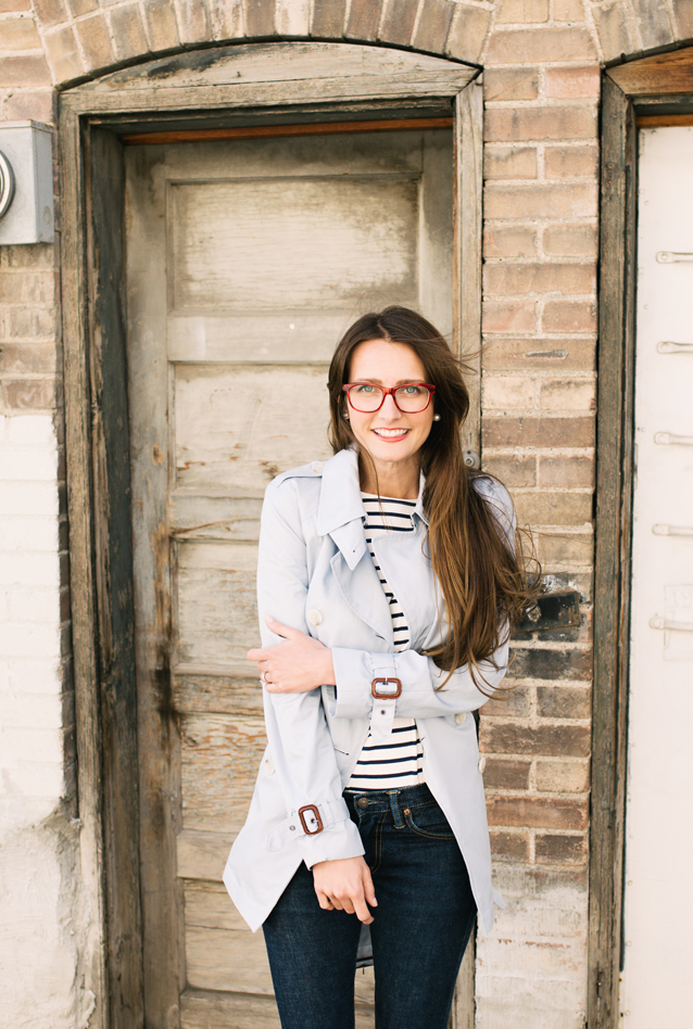 blue trench coat, finding beautiful truth, spring style