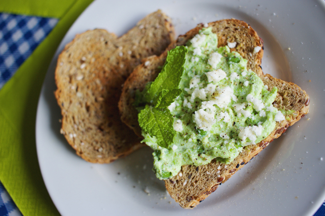 pea ricotta toast, finding beautiful truth, brunch recipe