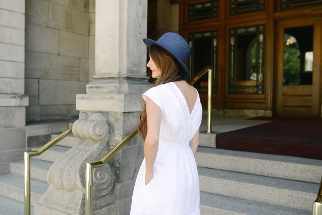 white linen dress, finding beautiful truth, aubry lybbert, little white dress