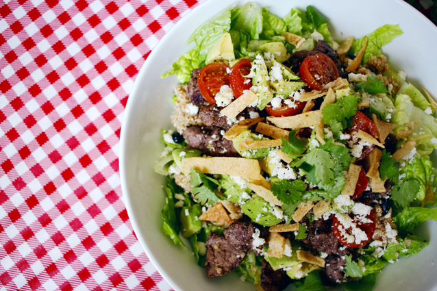 steak avocado quinoa salad, finding beautiful truth, summer salad recipe via munchery