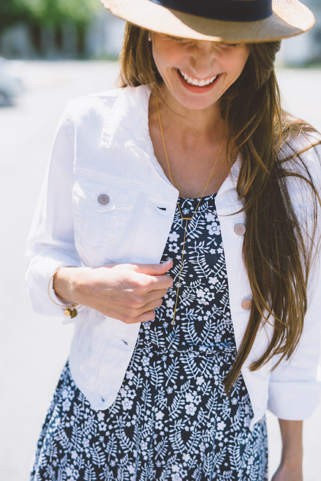 white denim jacket, finding beautiful truth, casual summer style