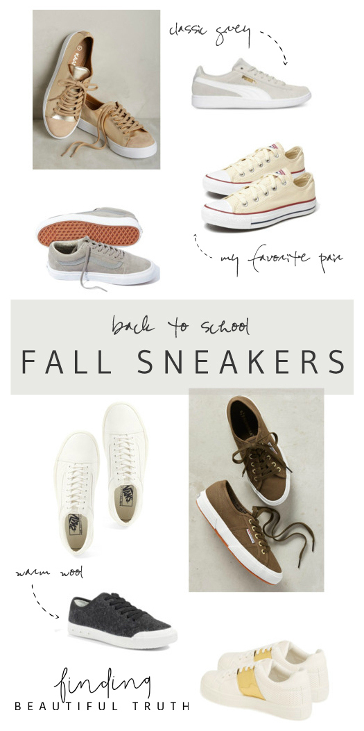 back to school fall sneakers via Finding Beautiful Truth