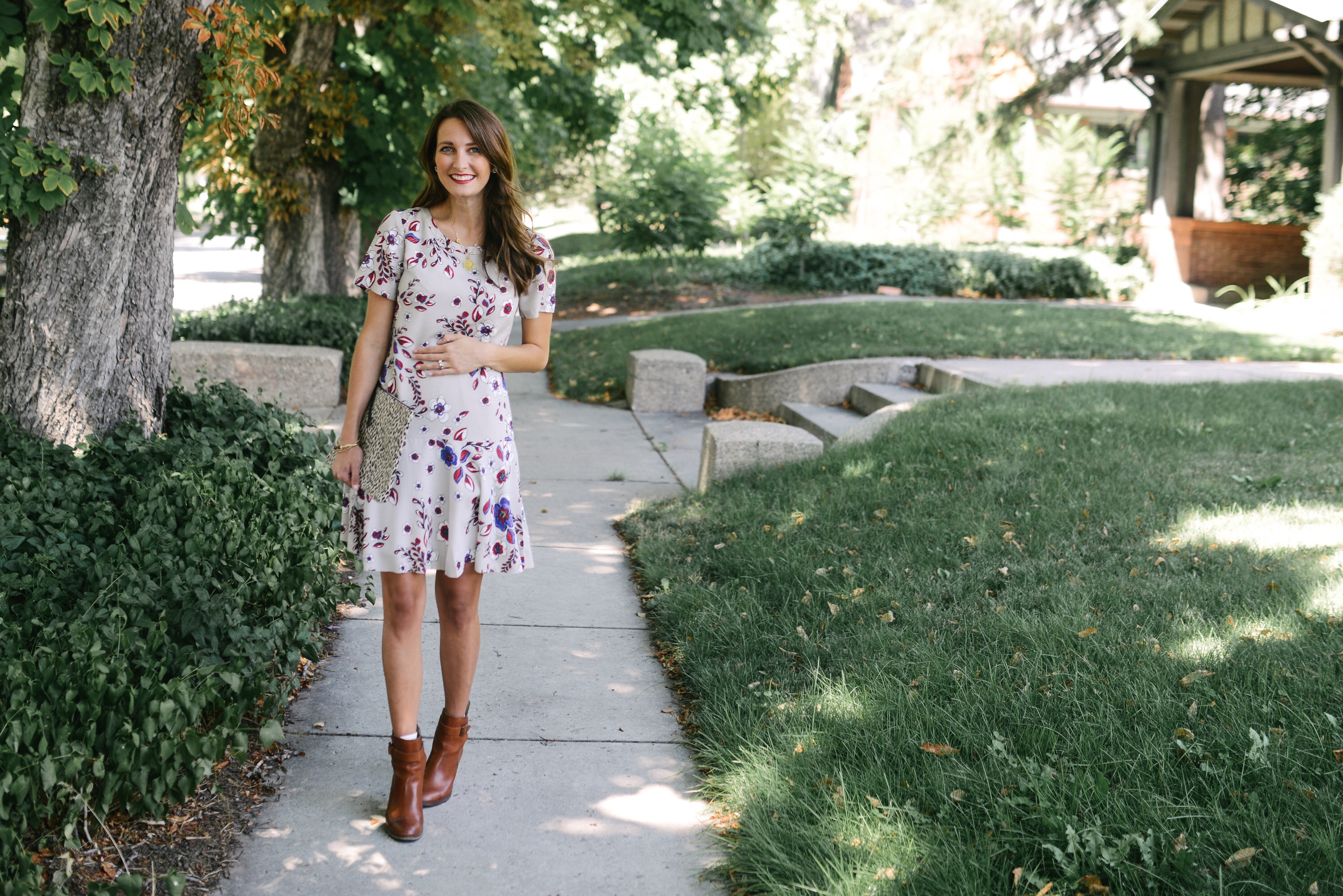 floral dress to wear now and later via Finding Beautiful Truth