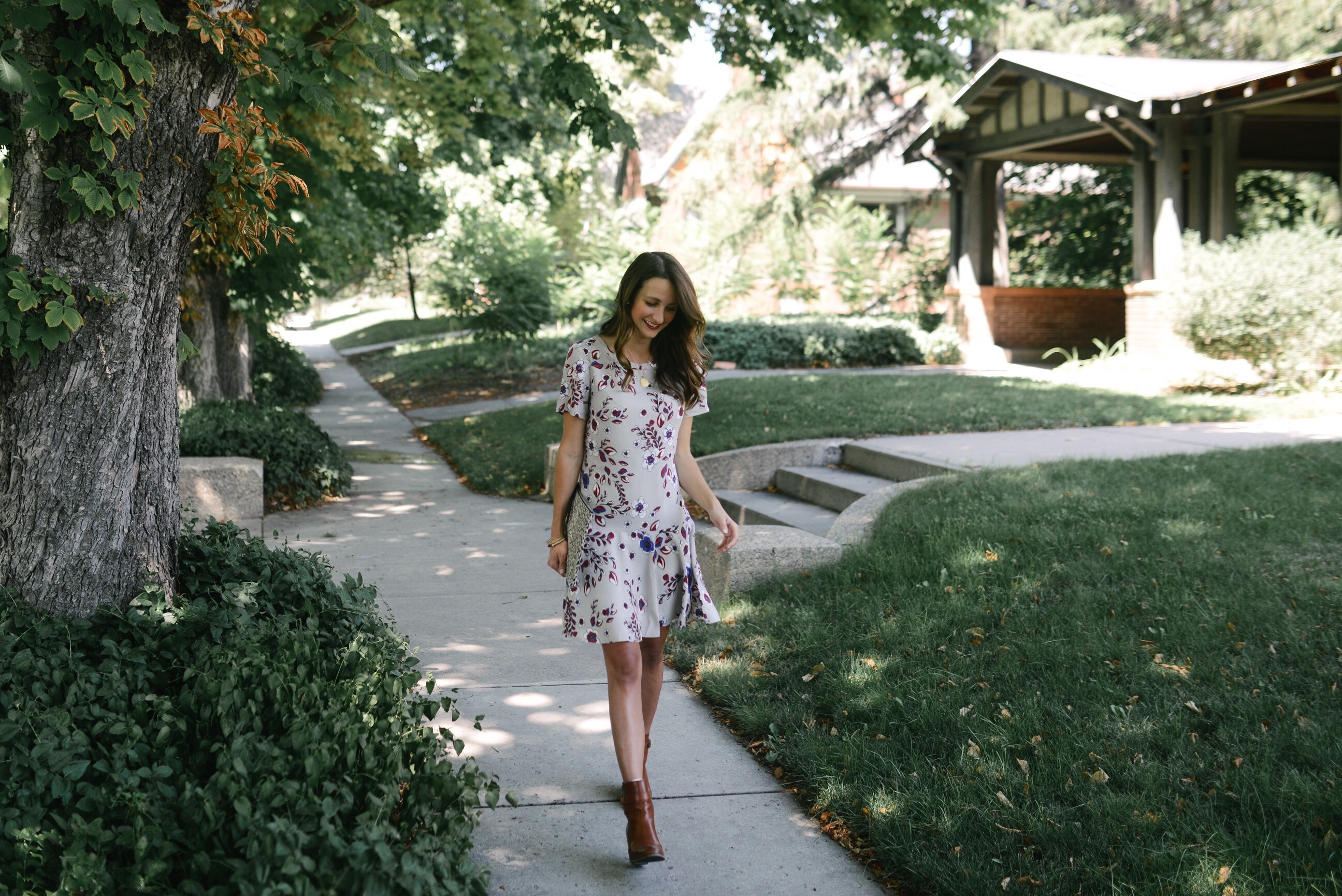 floral dress to wear now and later via Finding Beautiful Truth