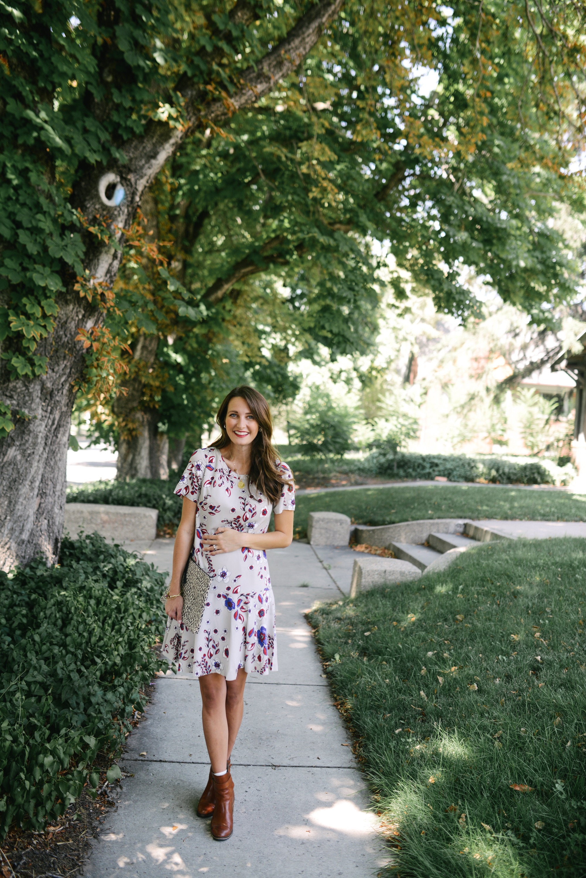 floral dress to wear now and later via Finding Beautiful Truth