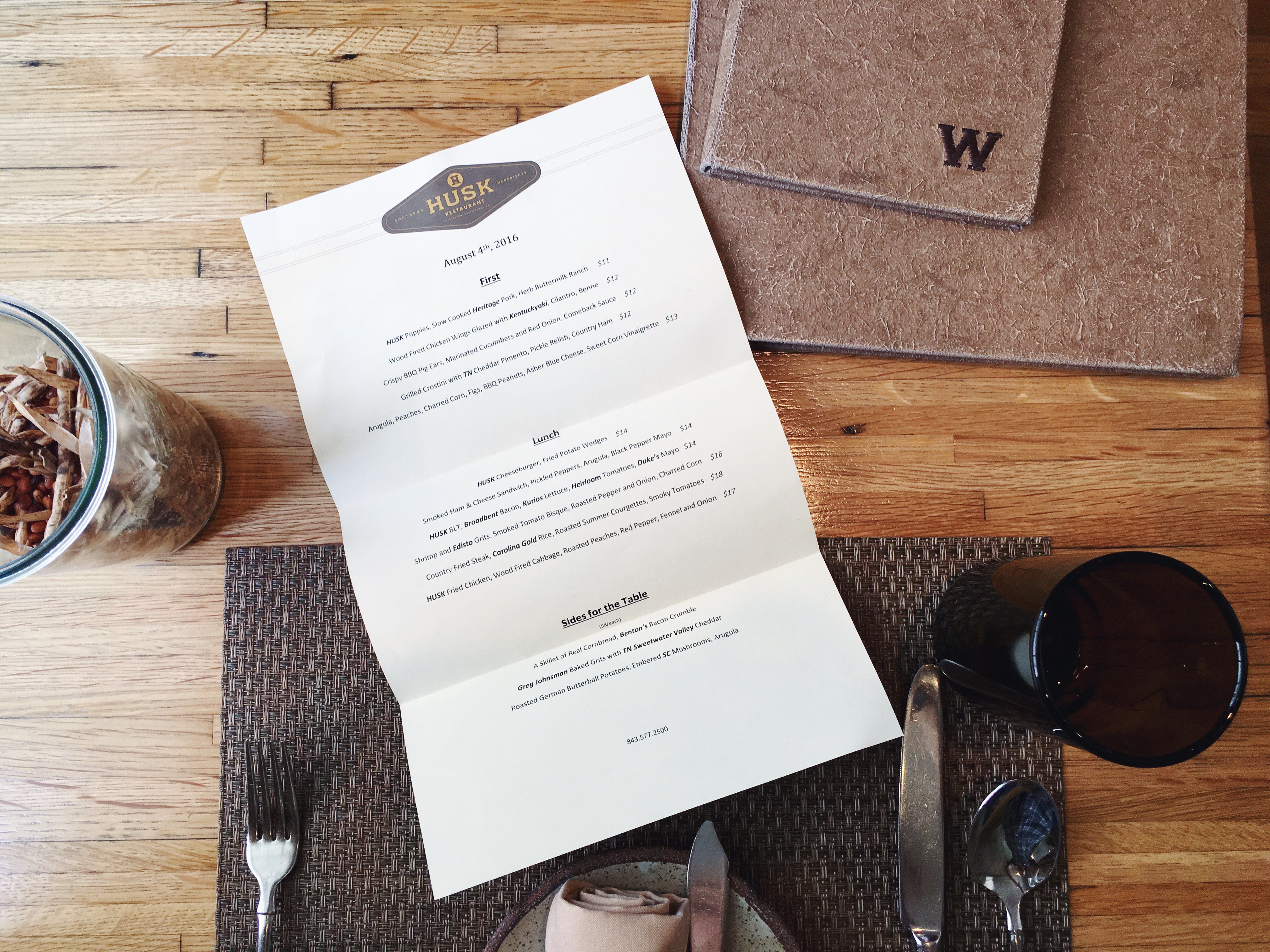 charleston food scene: lunch at husk restaurant