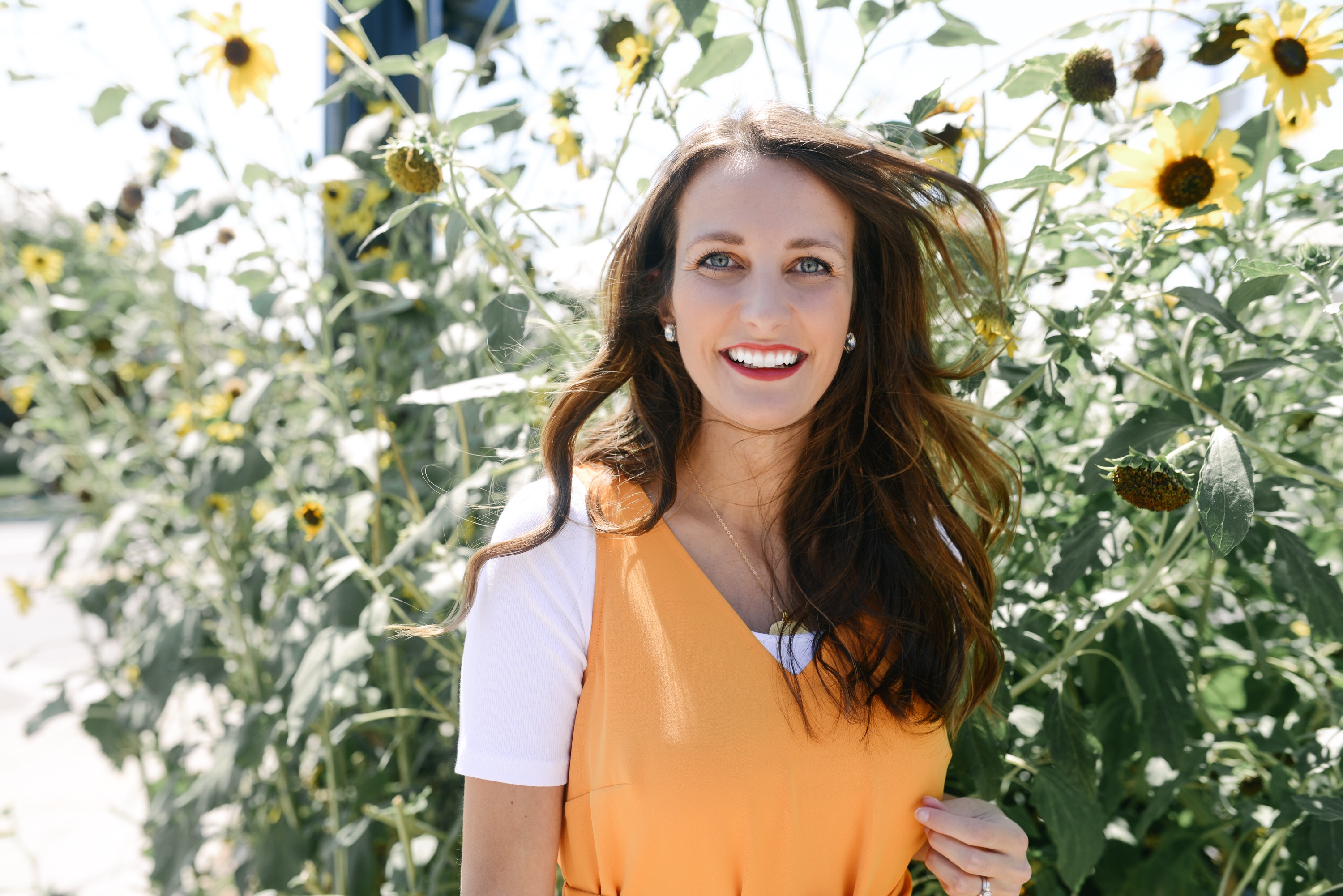 mustard midi dress for fall via Finding Beautiful Truth