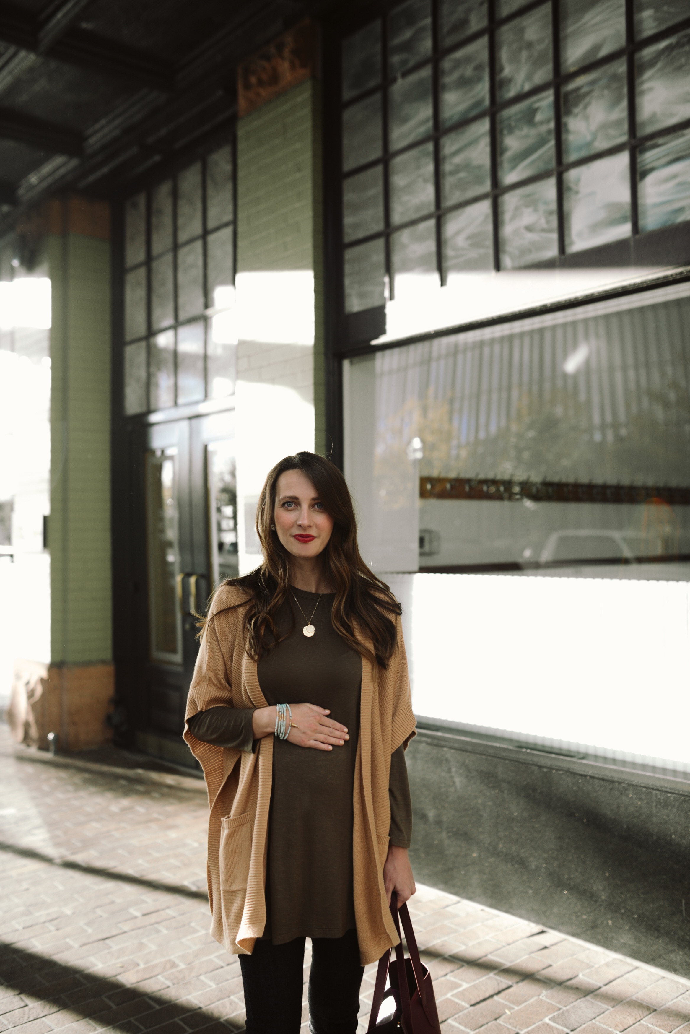 straight leg denim with fall layers via Finding Beautiful Truth