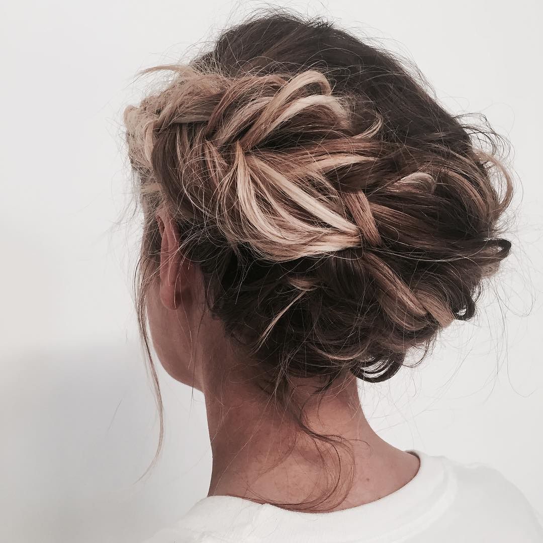 updo ideas: the messy fishtail crown via Finding Beautiful Truth