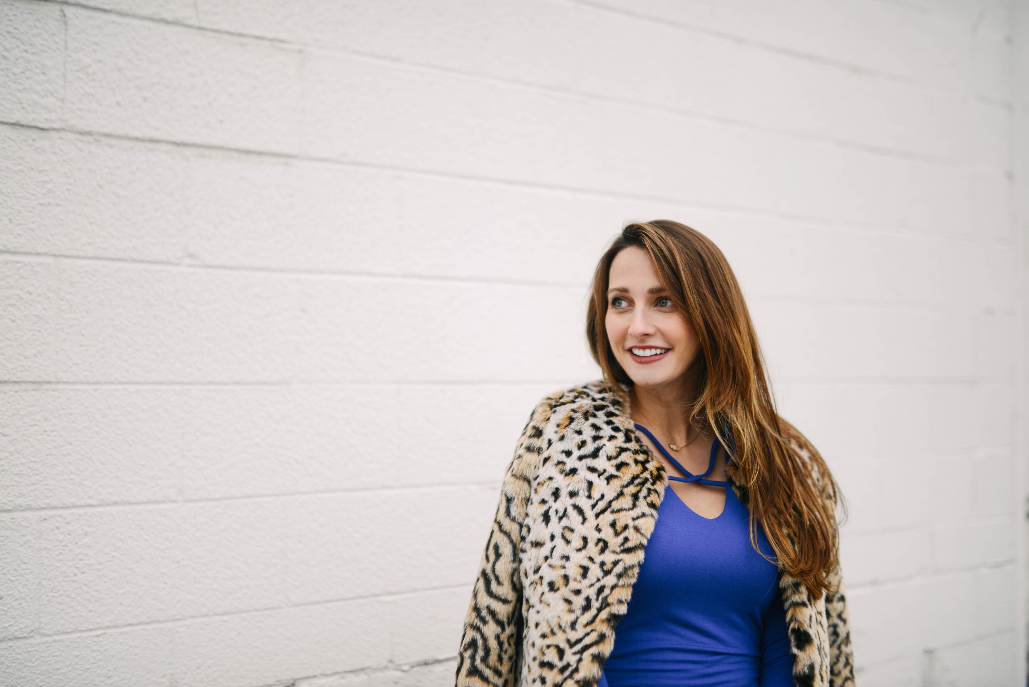 leopard print coat with kendra scott jewelry | via Finding Beautiful Truth