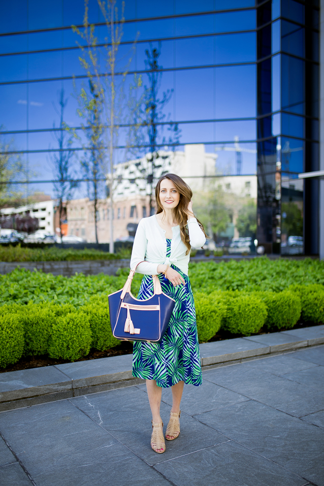 how to style a palm print dress | via Finding Beautiful Truth