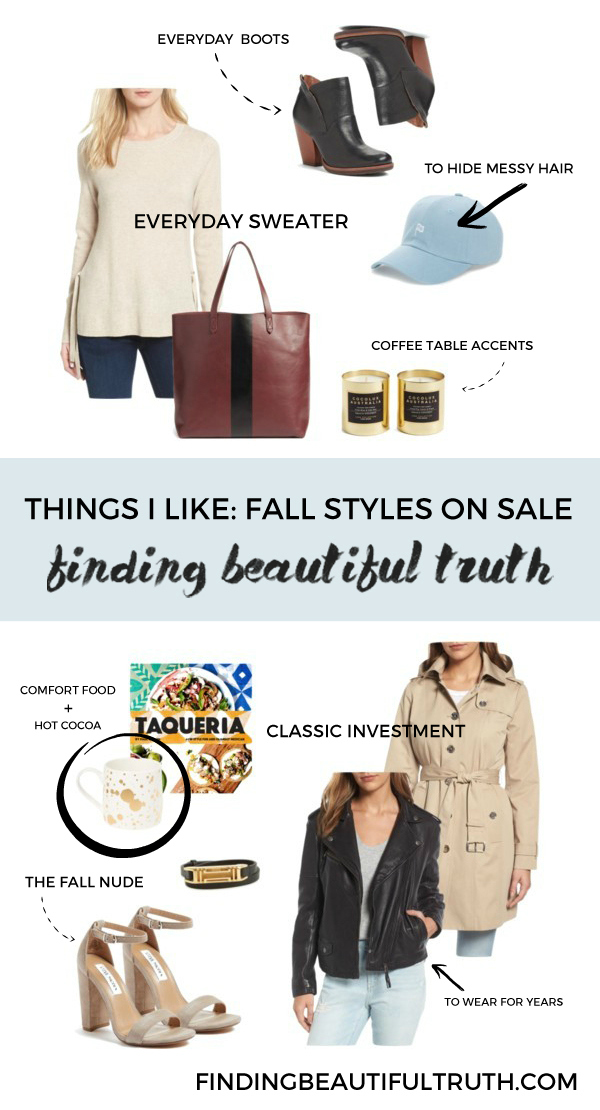 things i like: fall styles on sale | via Finding Beautiful Truth