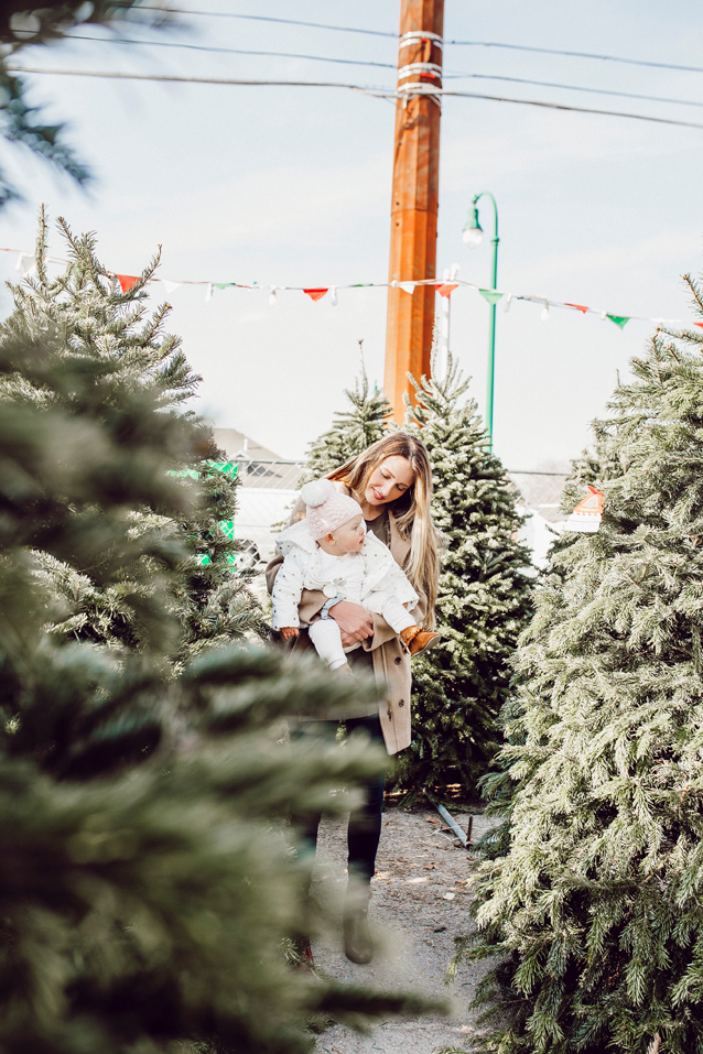 shopping for Mary Jane's first christmas tree | via Finding Beautiful Truth