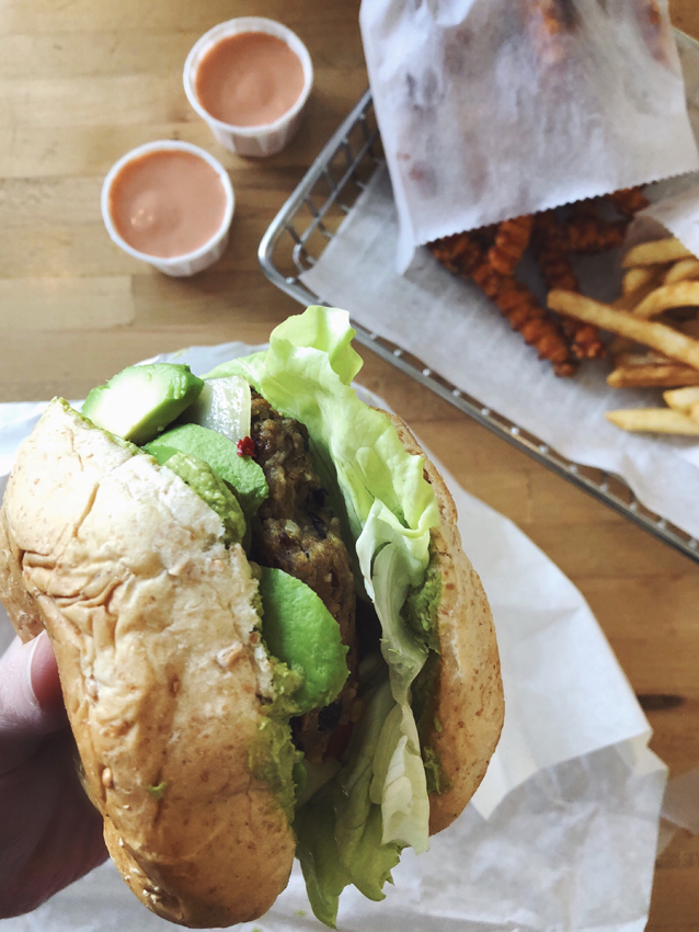 veggie burger + fries for lunch at cubby's in lehi, utah | finding beautiful truth