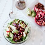 seasonal raw brussel sprout salad with apples and pomegranate | Finding Beautiful Truth