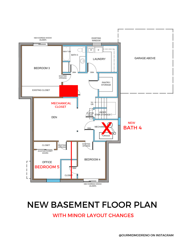 our mid-mod renovation | basement design details via Finding Beautiful Truth