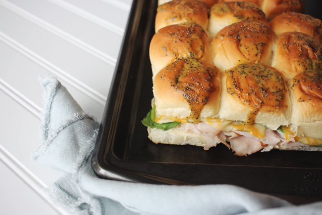 hawaiian roll sliders with turkey + cheese | Finding Beautiful Truth