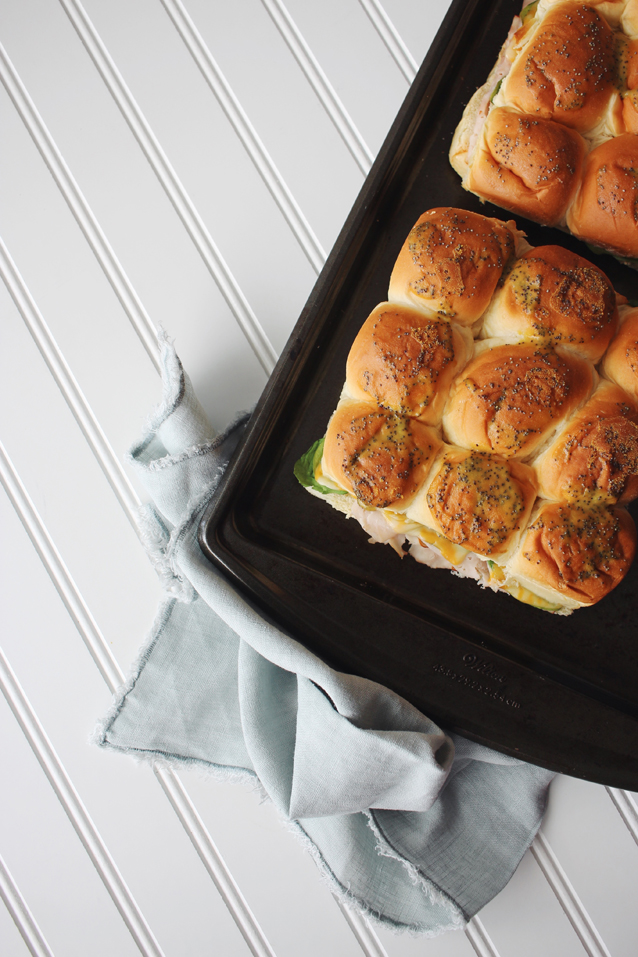 hawaiian roll sliders with turkey + cheese | Finding Beautiful Truth