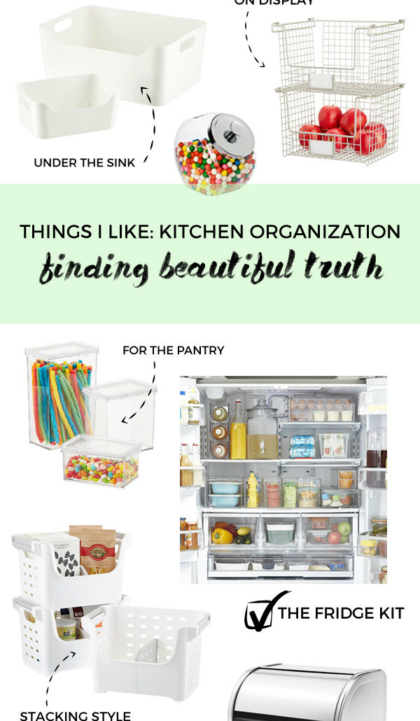 kitchen organization from the container store | things I like via Finding Beautiful Truth
