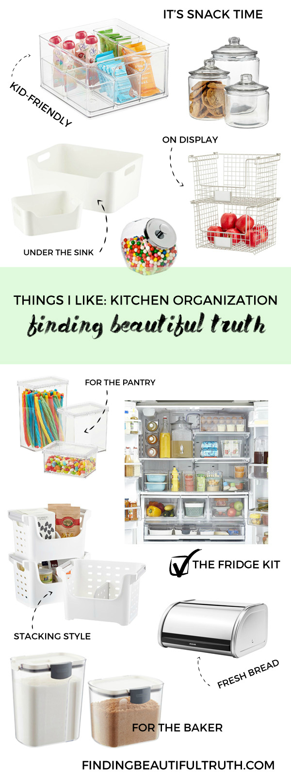 kitchen organization from the container store | things I like via Finding Beautiful Truth