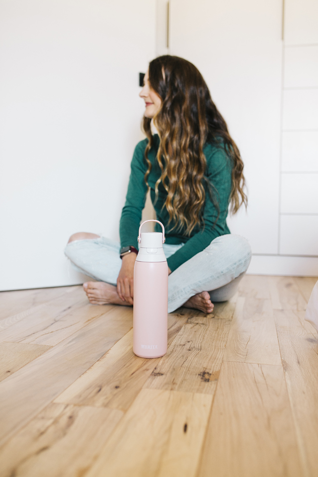 mornings with my brita filtering bottle | Finding Beautiful Truth