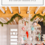 Mid-Century Modern Christmas Decor | Tinsel Tree via Finding Beautiful Truth