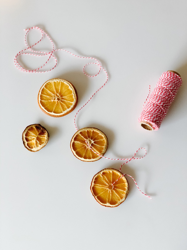 easy DIY orange slice garland | mid-century modern holiday at home with Finding Beautiful Truth