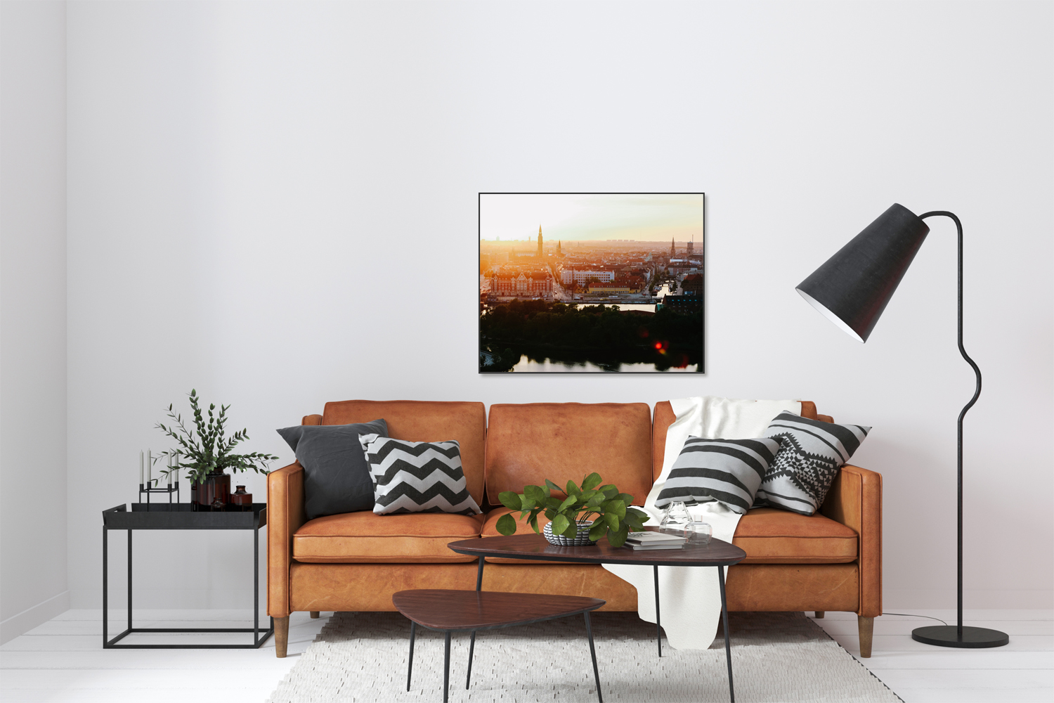 copenhagen skyline sunset gallery art | printable wall art via Finding Beautiful Truth