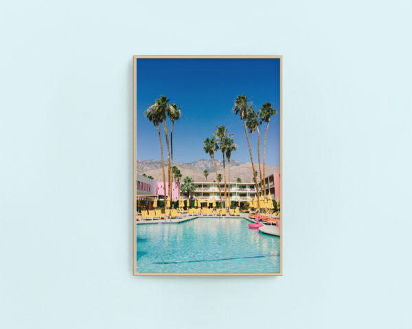 Palm Springs pool | printable wall art via Finding Beautiful Truth