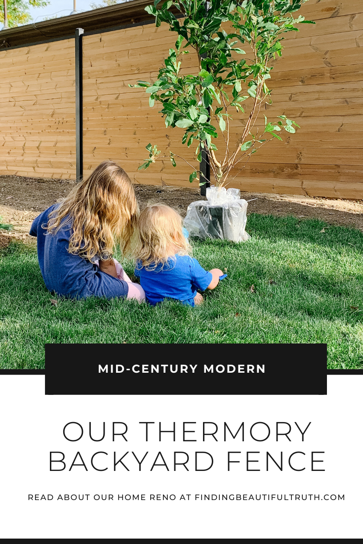 why we chose thermory wood | backyard fence update via Finding Beautiful Truth