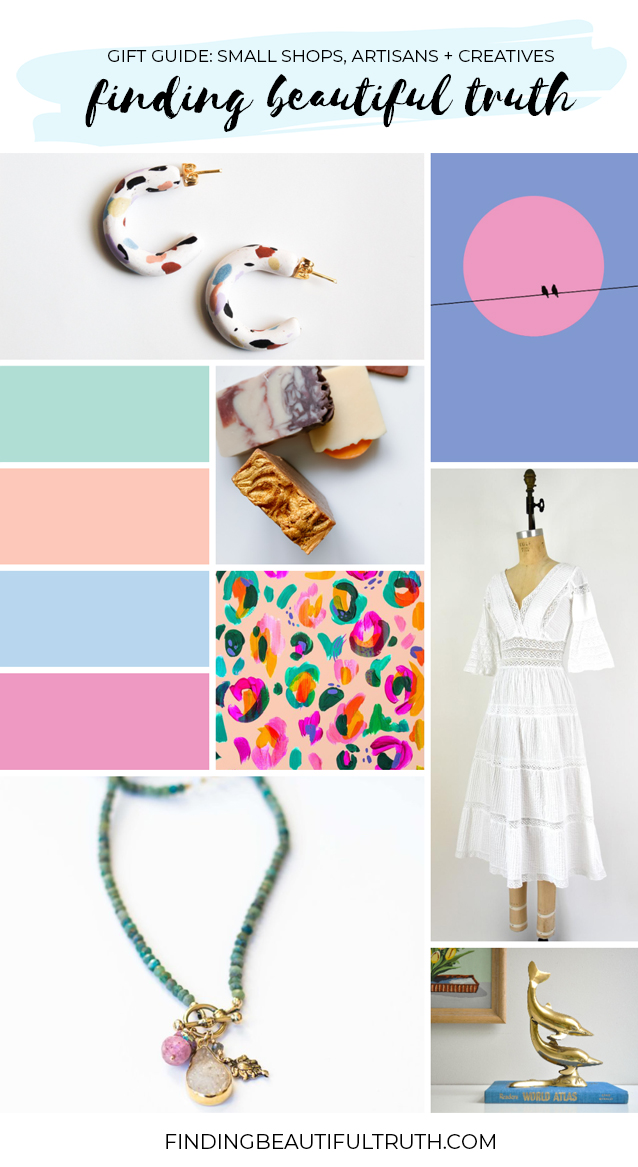 gift guide: small shops, artisans + creatives | Finding Beautiful Truth