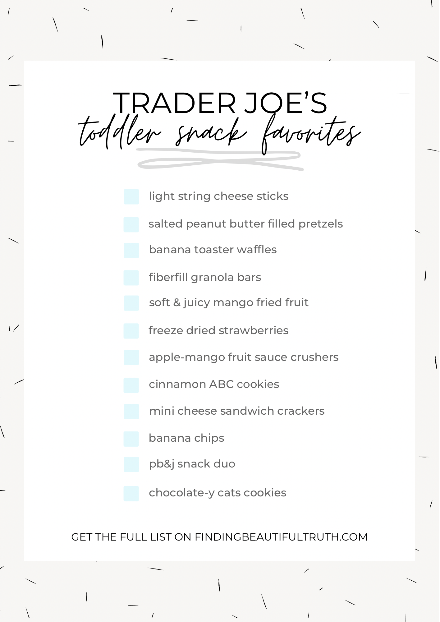 our favorite Trader Joe's snacks | Finding Beautiful Truth